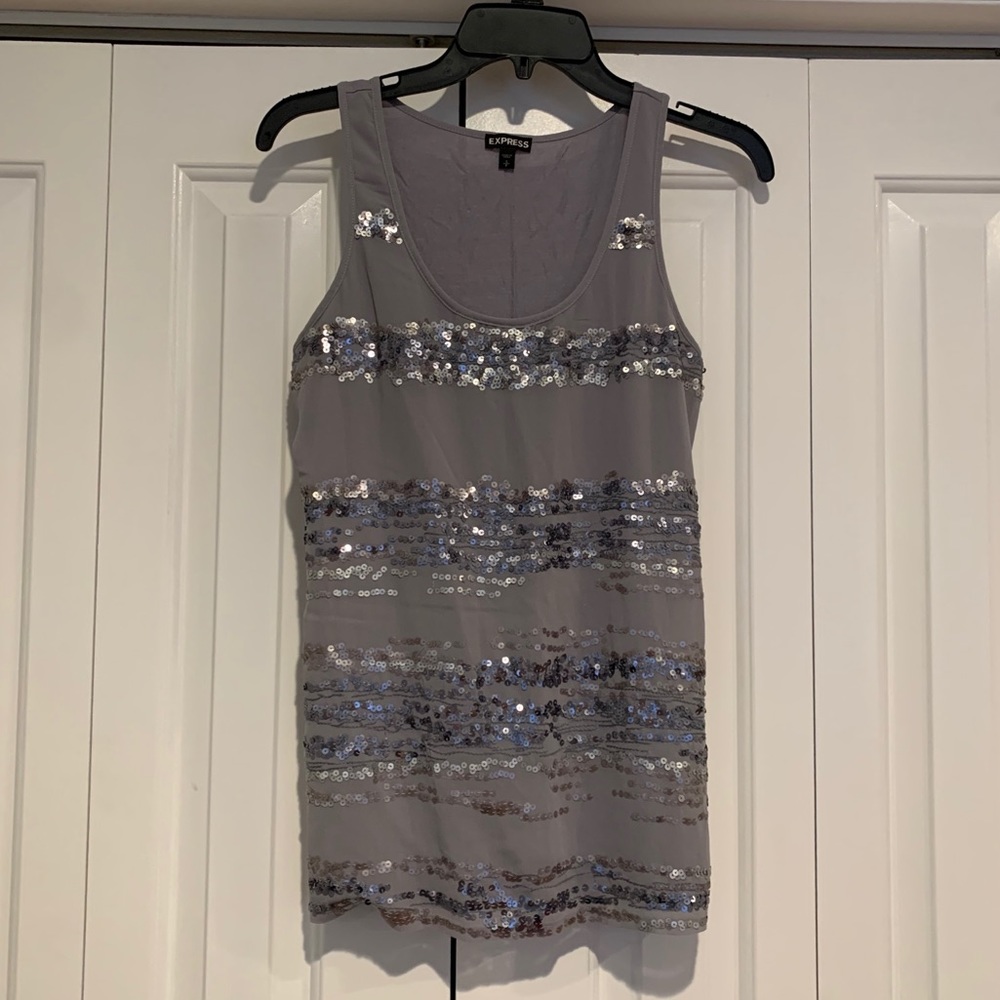 Express sequin top